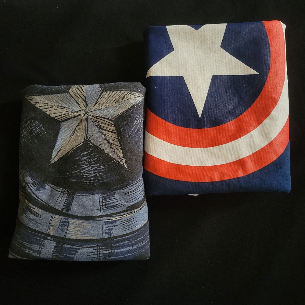 2 small captain America shirts